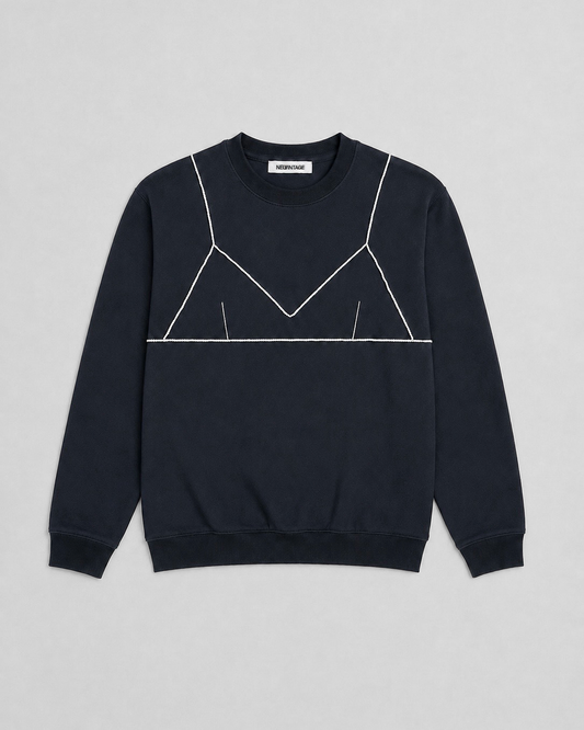 DEADSTOCK SWEATSHIRT WITH HAND-BEADED BRA (M-XXL)