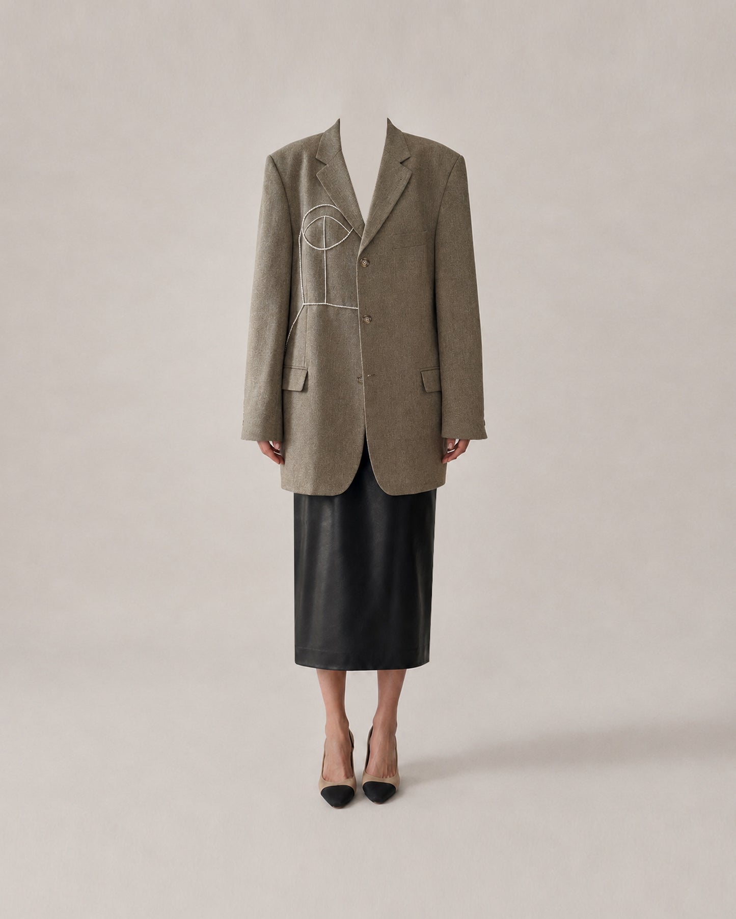 PURE CASHMERE HERRINGBONE BLAZER (FITS M-XXL)