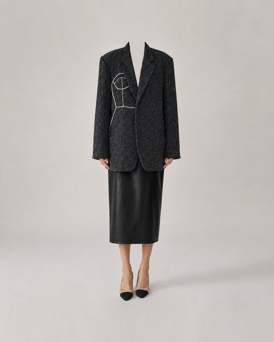 VINTAGE BABY ALPACA BLAZER (FITS S-XL)