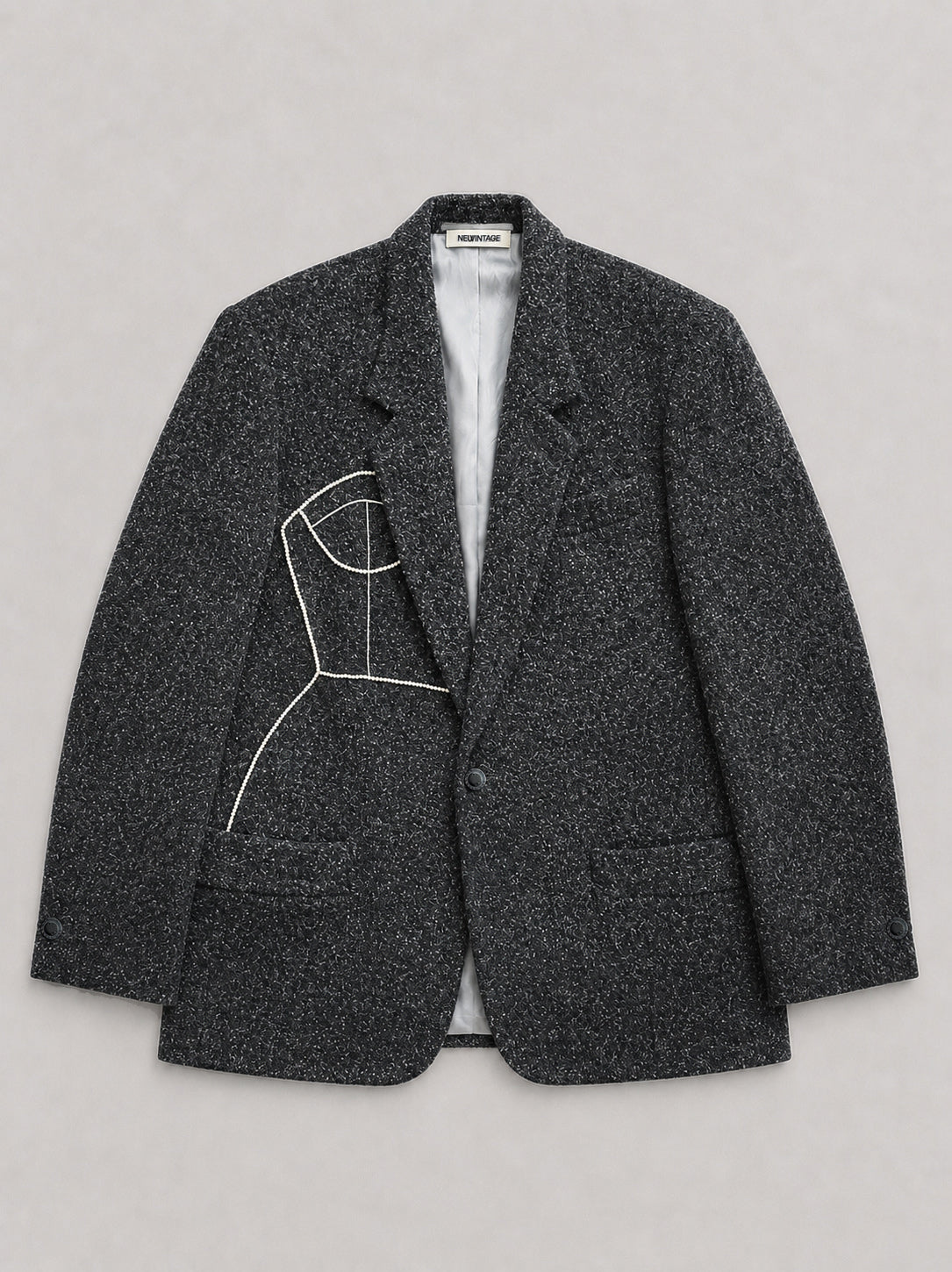 BOUCLÉ-LIKE BABY ALPACA BLAZER (FITS S-XL)