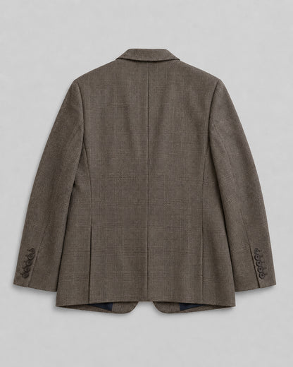 PURE WOOL GLEN CHECK BLAZER (FITS S)