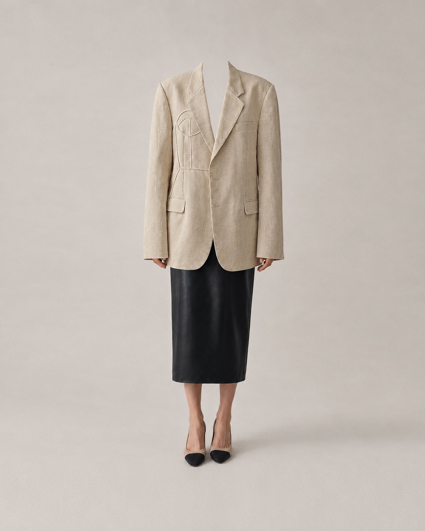 VINTAGE WOOL/LINEN/SILK BLAZER (FITS S-XL)
