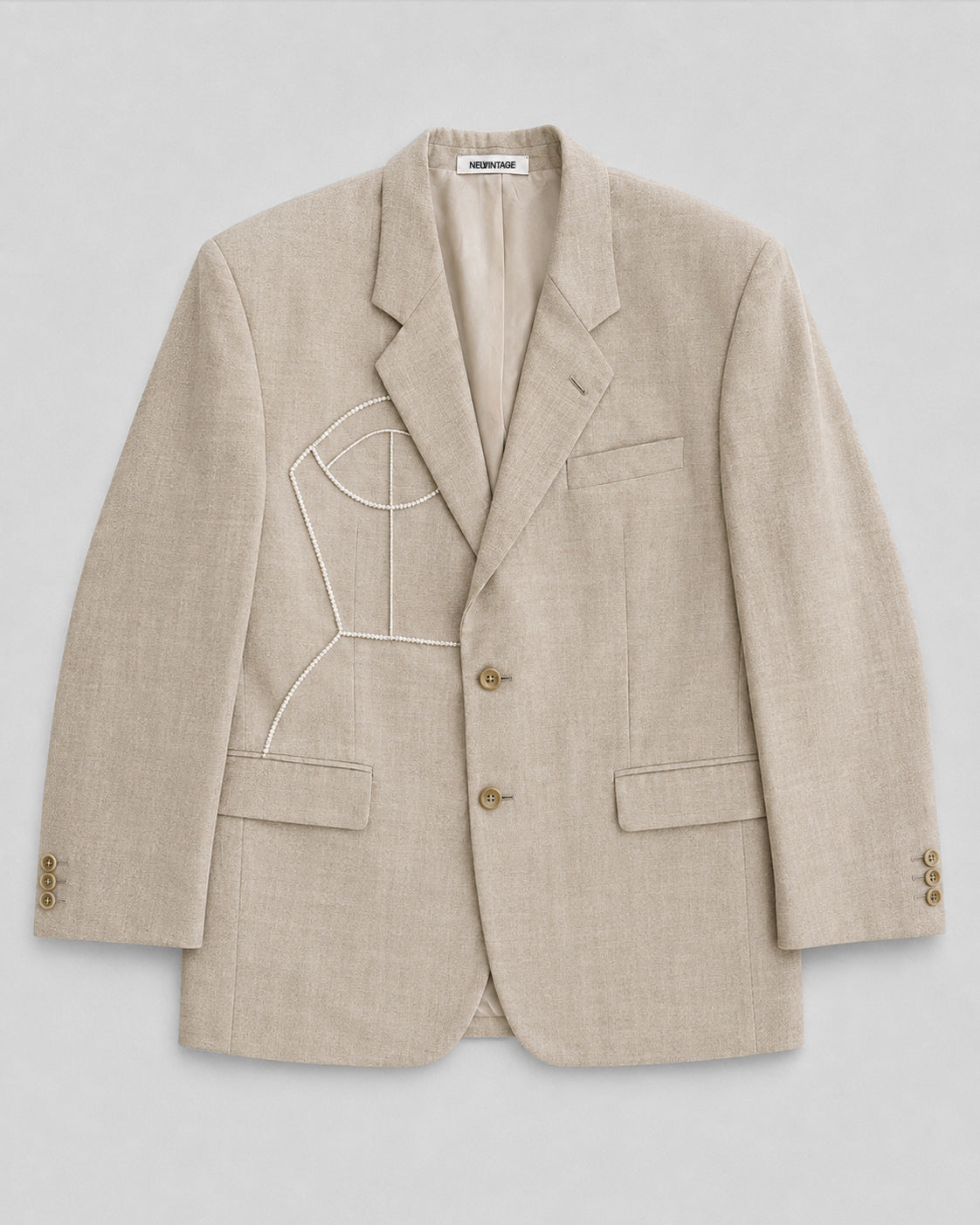 VINTAGE WOOL/LINEN/SILK BLAZER (FITS S-XL)