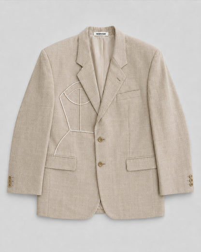 VINTAGE WOOL/LINEN/SILK BLAZER (FITS S-XL)