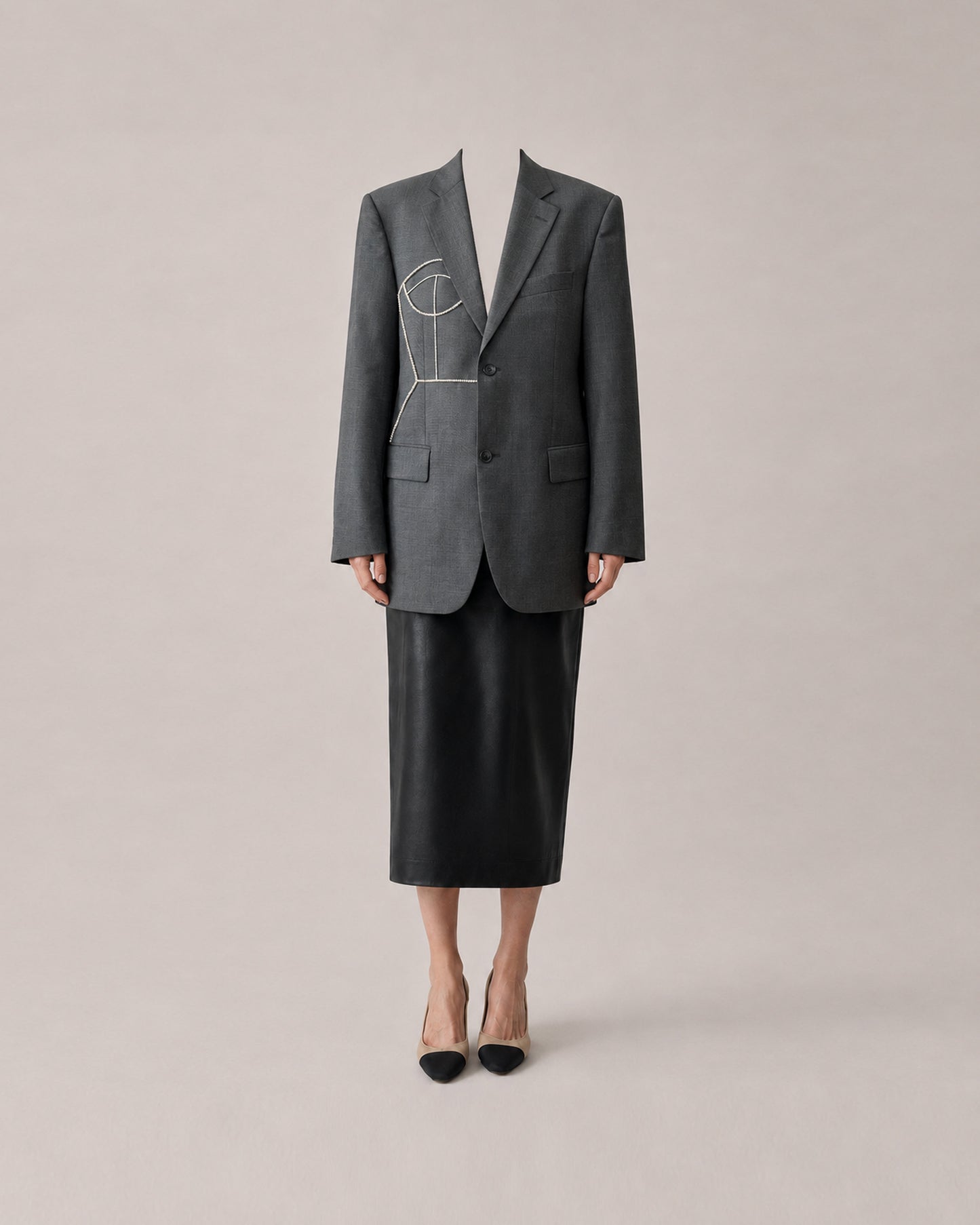 VINTAGE PURE MERINO WOOL BLAZER (FITS S-M)