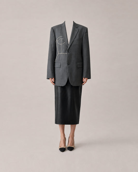 VINTAGE PURE MERINO WOOL BLAZER (FITS S-M)