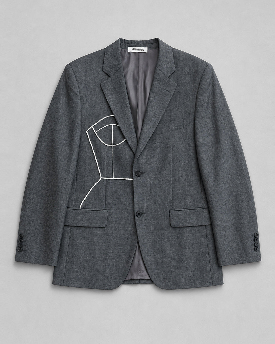 VINTAGE PURE MERINO WOOL BLAZER (FITS S-M)