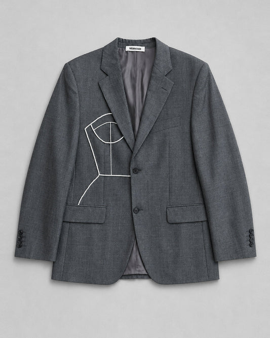 VINTAGE PURE MERINO WOOL BLAZER (FITS S-M)