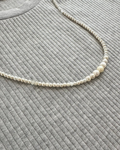 DEADSTOCK RIB T-SHIRT "NECKLACE IN THE WIND" (FITS S-M)