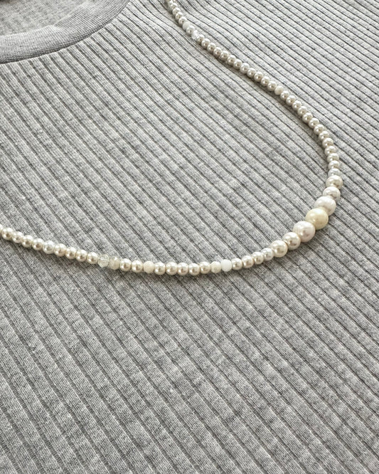 DEADSTOCK RIB T-SHIRT "NECKLACE IN THE WIND" (FITS S-M)