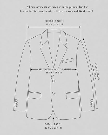HERRINGBONE PURE WOOL BLAZER (FITS S-XL)
