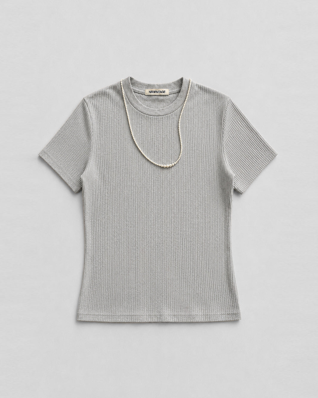 DEADSTOCK RIB T-SHIRT "NECKLACE IN THE WIND" (FITS S-M)