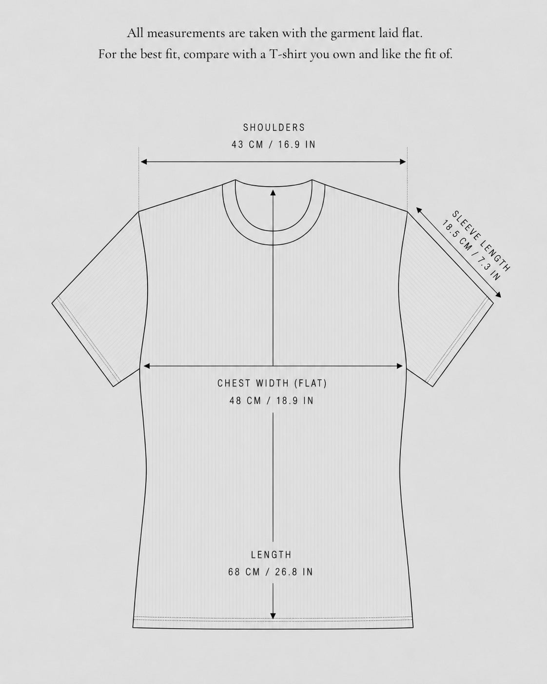DEADSTOCK RIB T-SHIRT "NECKLACE IN THE WIND" (FITS S-M)