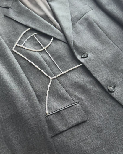VINTAGE PURE MERINO WOOL BLAZER (FITS S-M)