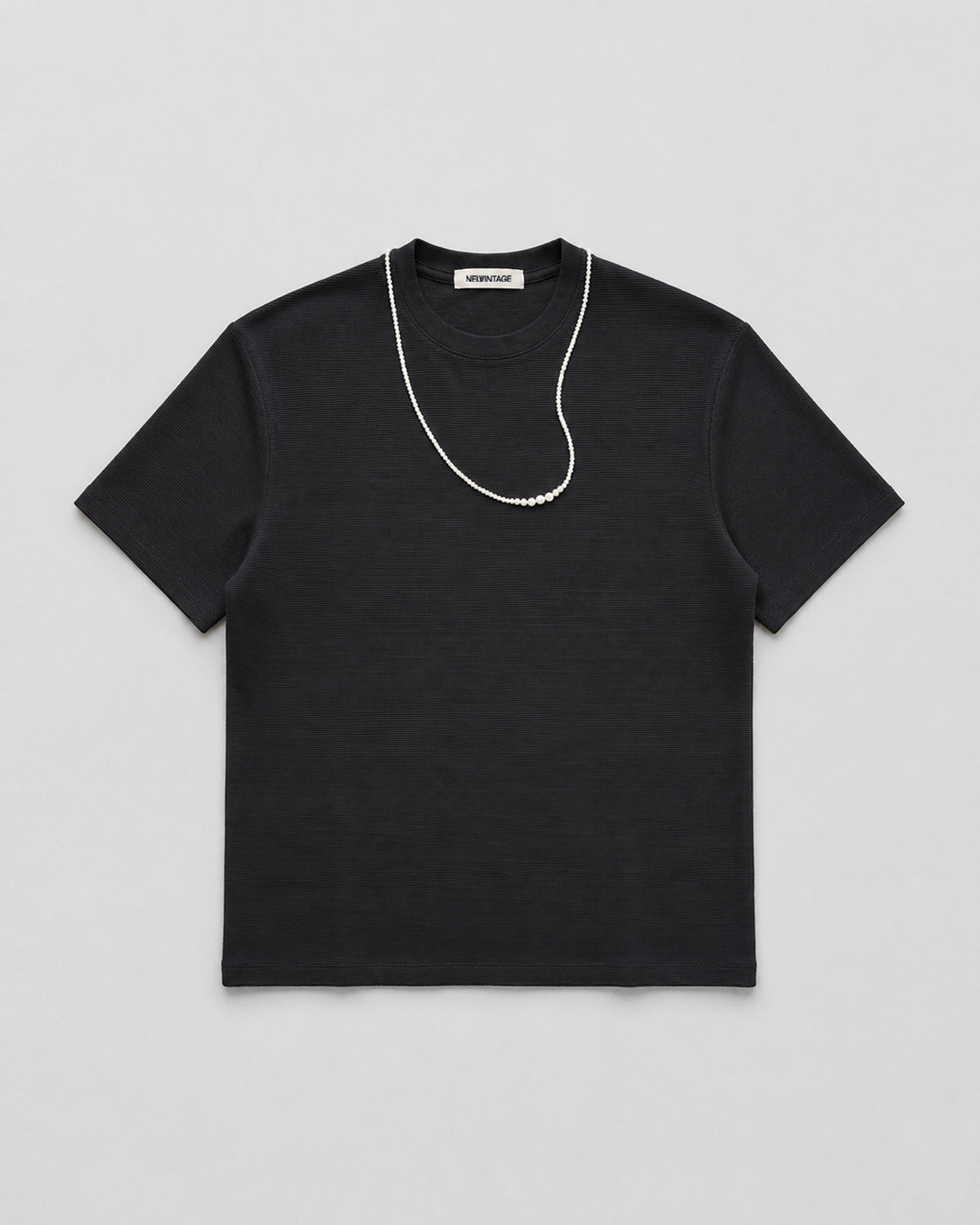 DEADSTOCK TEXTURED T-SHIRT "NECKLACE IN THE WIND" (FITS S-M)