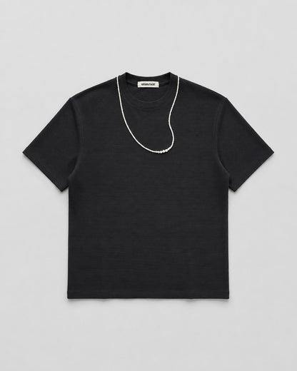 DEADSTOCK TEXTURED T-SHIRT "NECKLACE IN THE WIND" (FITS S-M)